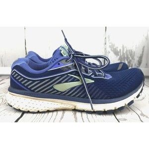 Brooks Ghost 12 Womens Size 6.5 Mesh Running Shoes Peacoat Blue 1203051B413